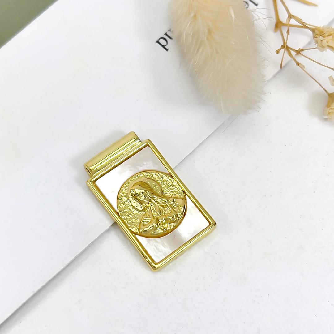 DIJE ESCAPULARIO GOLD - Piedras Bellisimas