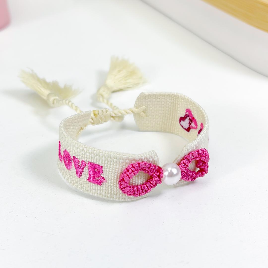 PULSERA TELA R - Piedras Bellisimas