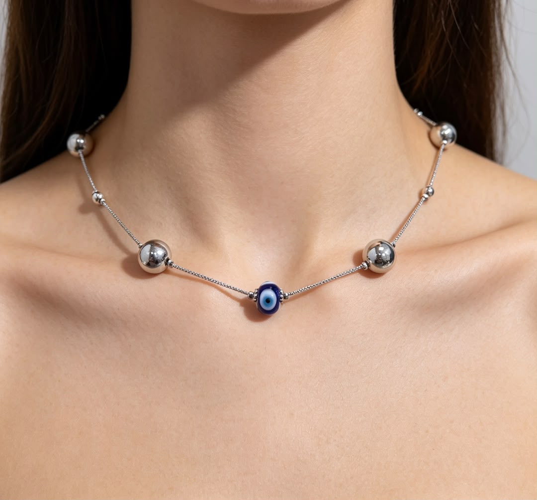 COLLAR DE OJO TURCO CO04 - Piedras Bellisimas